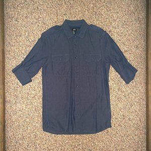 Men's H&M Military-Style Button-Up Shirt